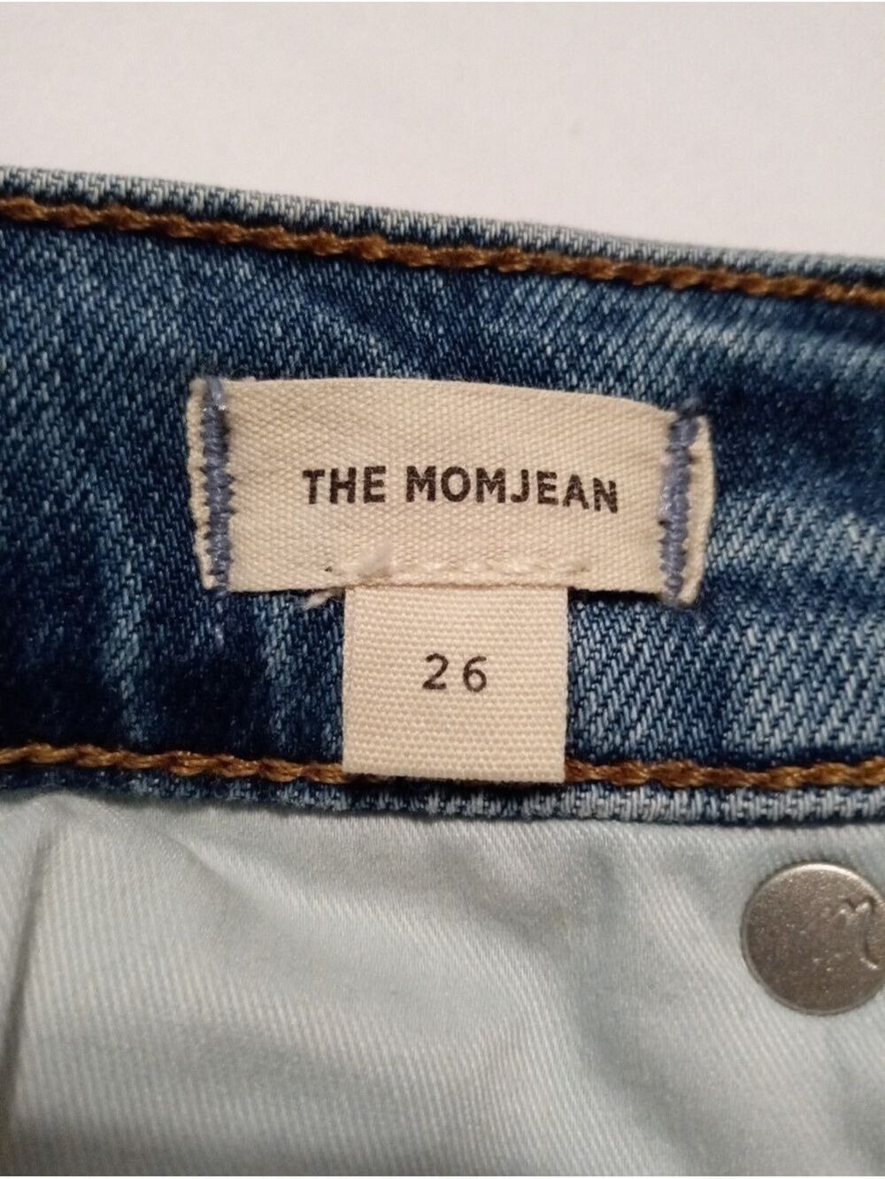 Madewell Enid Wash Rigid Mom Jeans Size 26 - Picture 3 of 13